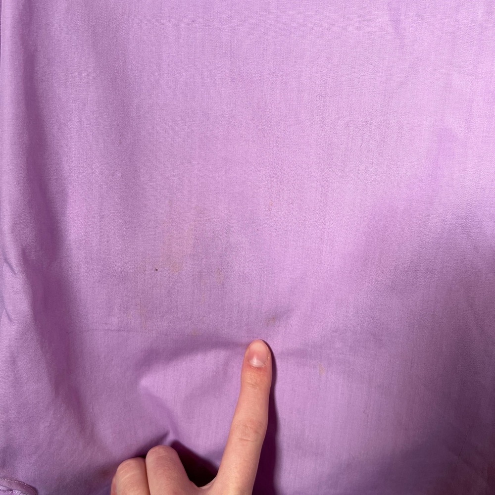 Vintage Ben Rose‎ Purple Ruffle Blouse Long Sleeve Button Front Montreal Small - Picture 6 of 7